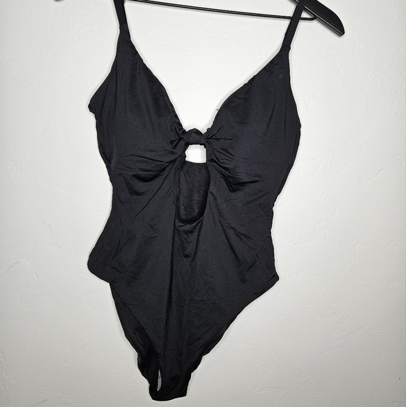 Andie Swim The Santorini One Piece Bathing Suit Size Large in Black - Picture 3 of 8